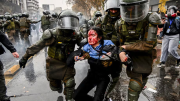 Estudiantes marcharon contra el ajuste de Kast y hubo duros enfrentamientos