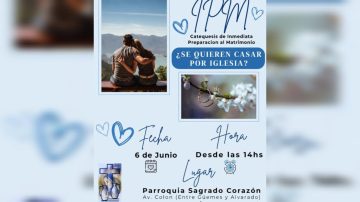 Invitan a parejas de novios a participar de un cursillo de preparación para el matrimonio