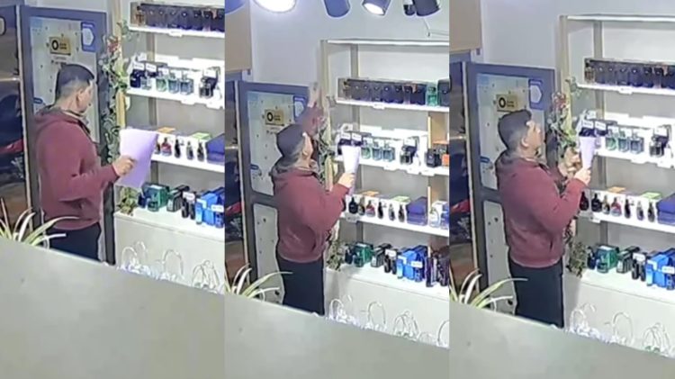 Difunden el video de un joven robando un perfume de más de $100.000 y piden ayuda para ubicarlo