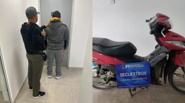 Recuperan una moto y capturan al ladrón que contaba con pedido de captura vigente por otra causa
