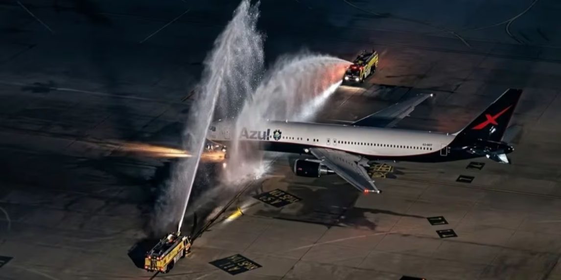 El particular bautismo al avión de la Selección de Brasil rumbo al Mundial 2026