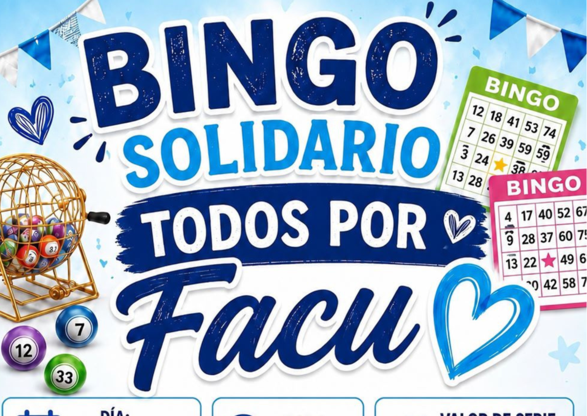 Realizarán un bingo solidario para ayudar a Facu en su tratamiento médico