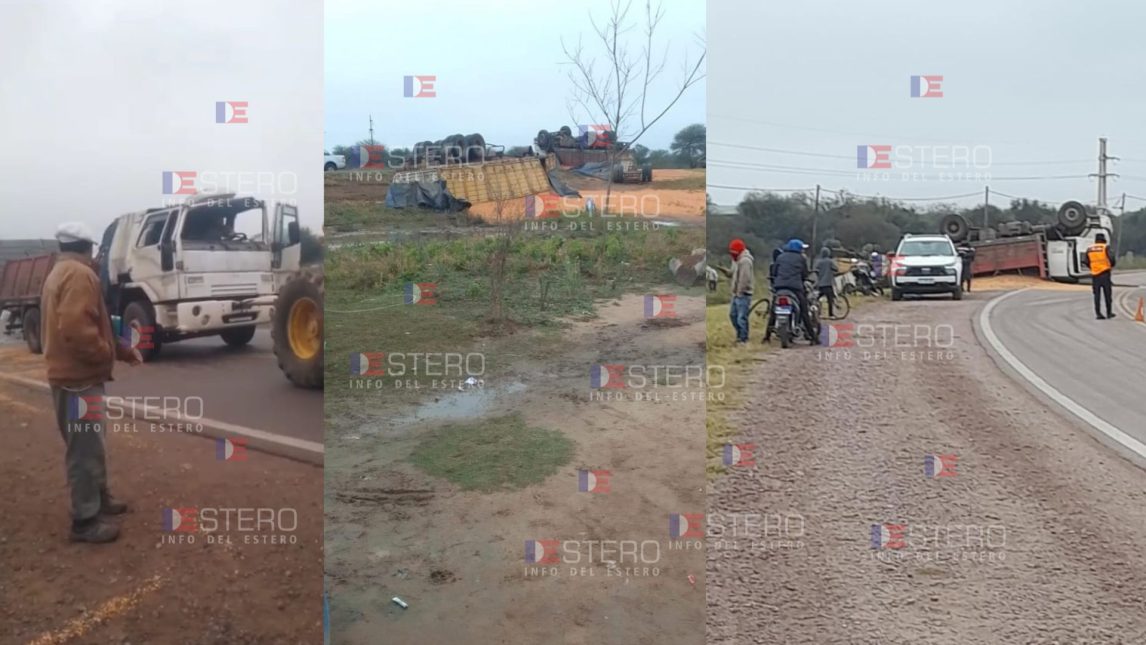 Volcó un camión que transportaba maíz en Tintina y los vecinos se llevaron la carga