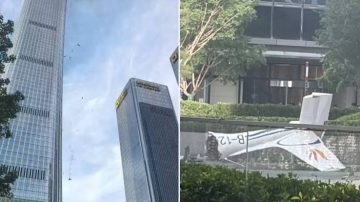 Una avioneta se estrelló contra un rascacielos de 528 metros y sembró el pánico