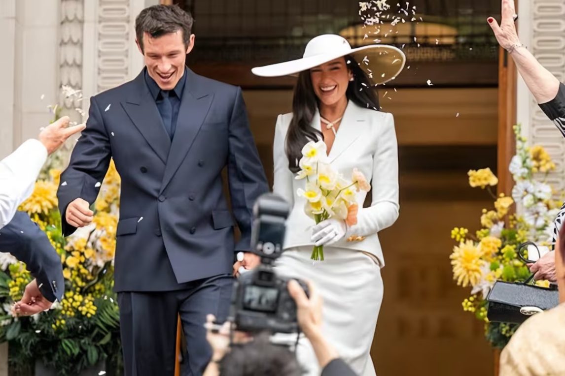 A todo glamour: Dua Lipa y Callum Turner se casaron en una íntima ceremonia en Londres
