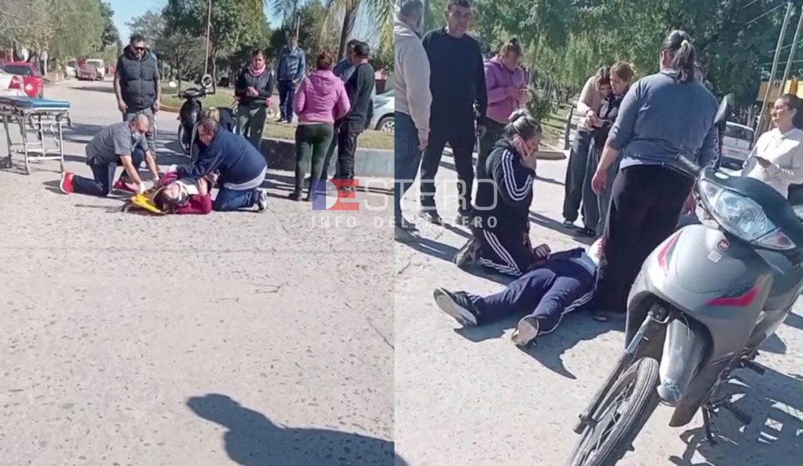Las Termas: joven motociclista resultó lesionada tras chocar contra una camioneta