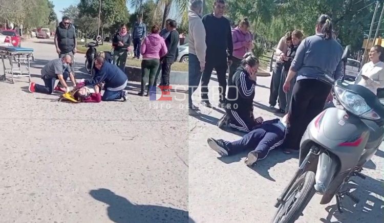 Las Termas: joven motociclista resultó lesionada tras chocar contra una camioneta