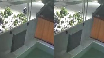 Cual “hombre araña”: así se robaban la luminaria del alumbrado público