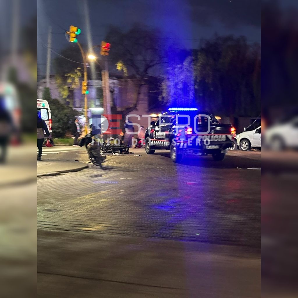 Accidente en la Avenida Belgrano dejó un motociclista lesionado