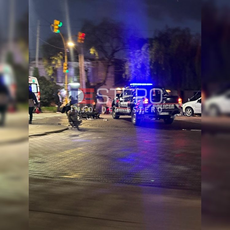 Accidente en la Avenida Belgrano dejó un motociclista lesionado