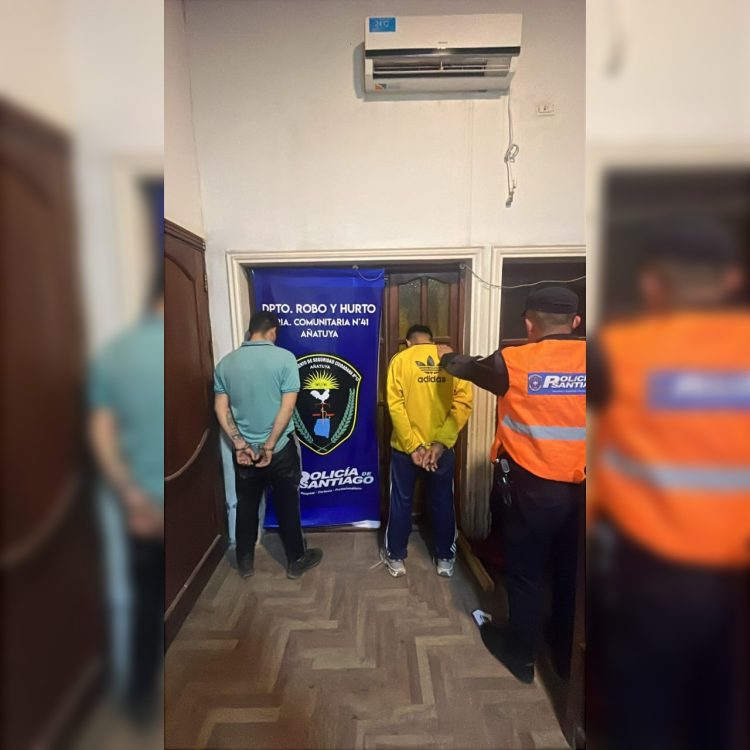Detienen a dos jóvenes y secuestran celulares, un cuchillo y marihuana tras allanamientos en Añatuya