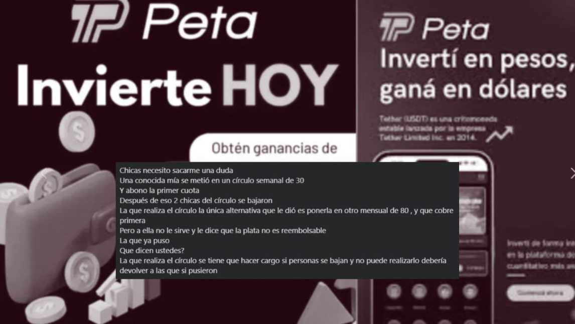 ¿Volvió PETA? Puso plata en un “círculo mensual” y cuando fue a cobrar le pusieron excusas: “¿Quién se hace cargo?”