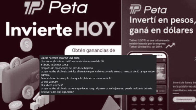 ¿Volvió PETA? Puso plata en un “círculo mensual” y cuando fue a cobrar le pusieron excusas: “¿Quién se hace cargo?”
