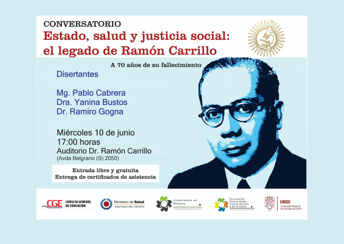 Realizarán un conversatorio sobre el legado de Ramón Carrillo a 70 años de su fallecimiento