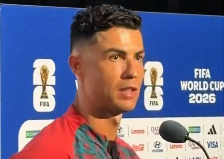 Cristiano Ronaldo evitó hablar de Messi y protagonizó un tenso momento en conferencia