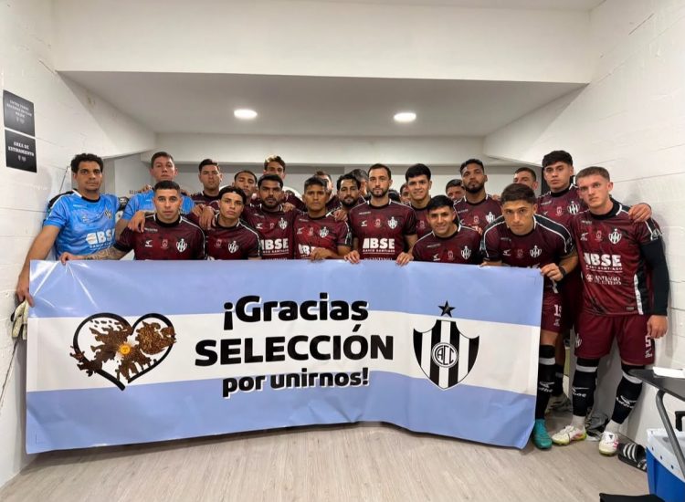 Central Córdoba se sumó al homenaje a la Selección y al mensaje por Malvinas