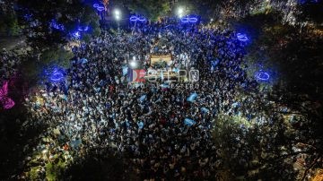 Más de 20.000 santiagueños celebraron la victoria Argentina en la plaza Libertad y así se vio desde el drone de Info del Estero