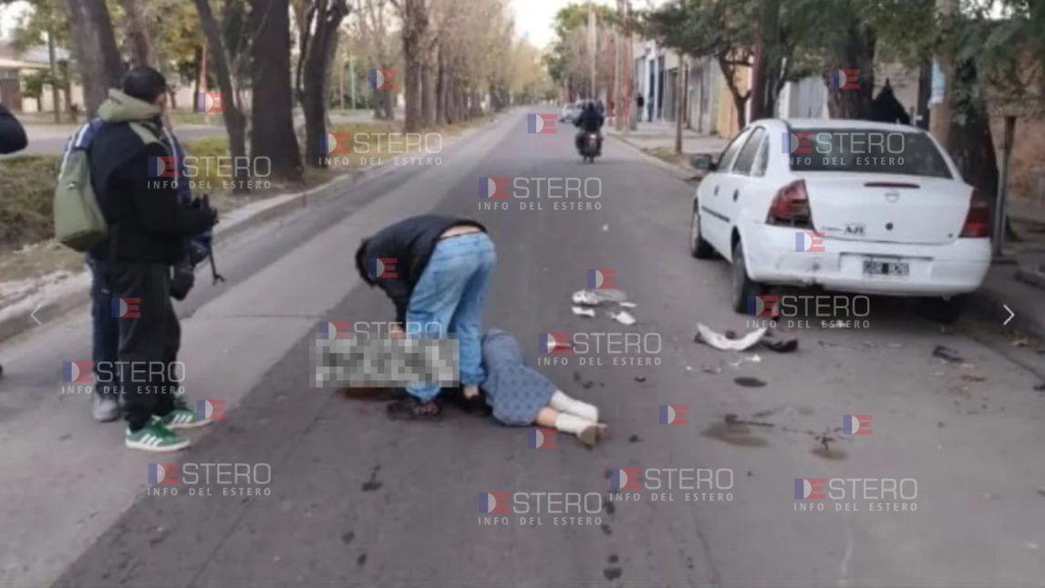 Conmoción: un menor manejaba una moto y protagonizó un grave choque en Av. Aguirre