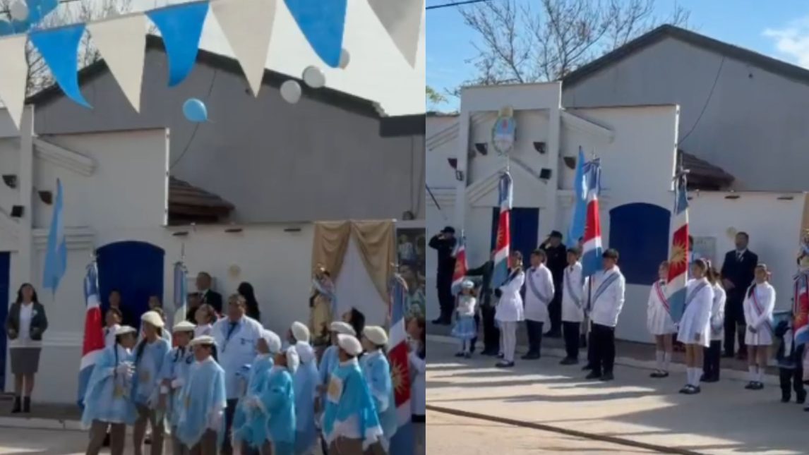Campo Gallo celebró el Día de la Independencia con un multitudinario acto, desfile y una réplica de la Casa de Tucumán