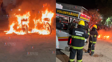 Quimilí: una joven denunció que su expareja le prendió fuego a su moto y las llamas destruyeron otro vehículo