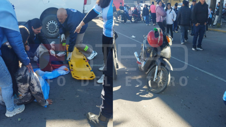 Reventó la rueda de una moto y sus tres ocupantes, entre ellas una niña, sufrieron heridas