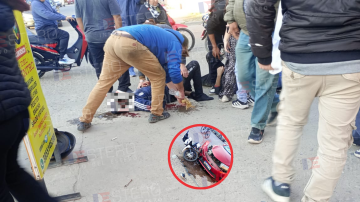 Choque entre un auto y una moto en La Banda: dos jóvenes resultaron heridos