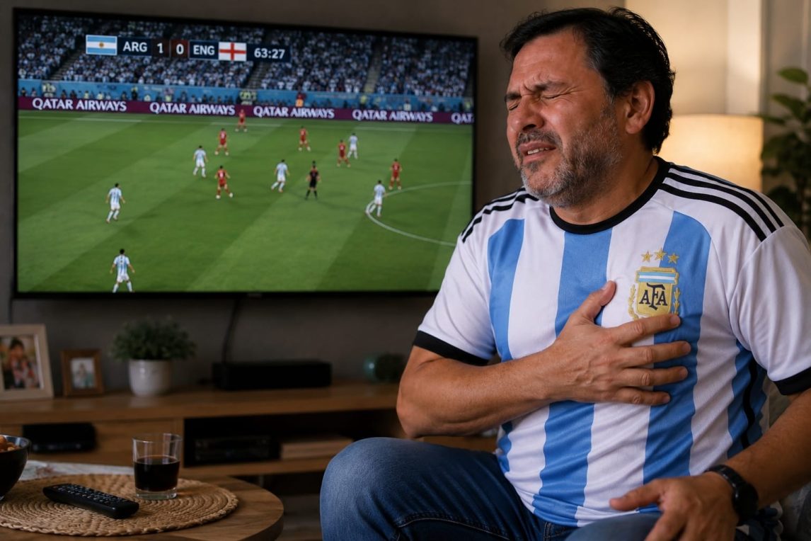 Argentina vs. Inglaterra: un cardiólogo explica cómo cuidar el corazón durante un partido de alta tensión