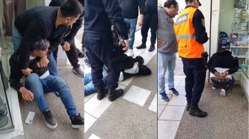 VIDEO. Retuvieron a un presunto ladrón acusado de robar una cadena de oro en pleno centro