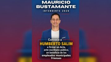 Frías: Bustamante desafió a Salim a firmar un compromiso público por aumentos, bonos y estabilidad laboral de municipales