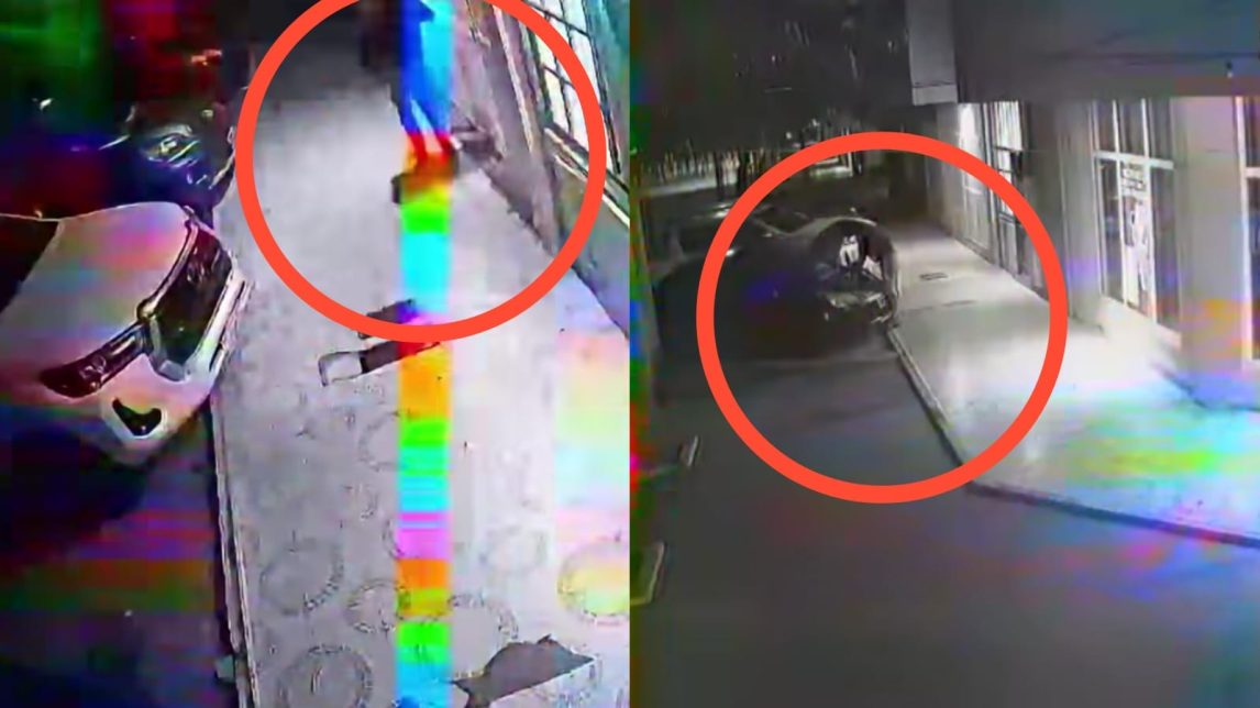 VIDEO | Un ladrón fue filmado robando la batería y el estéreo de un auto estacionado