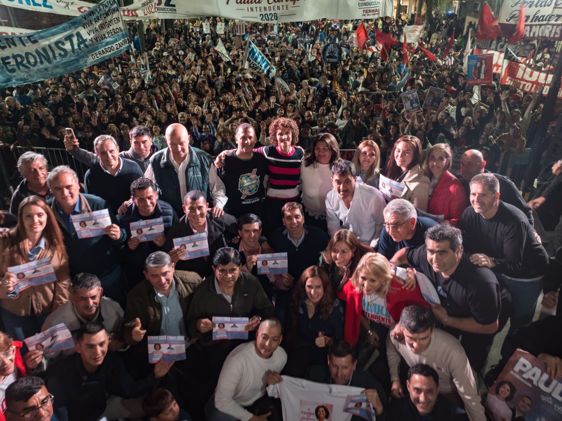Multitudinario cierre de campaña de Paula Cánepa de cara a las elecciones del 2 de agosto