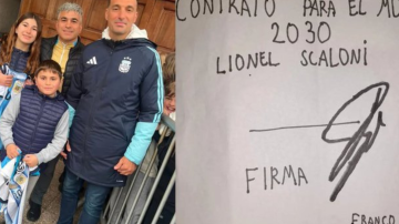 El llamativo contrato que un niño le hizo firmar a Scaloni