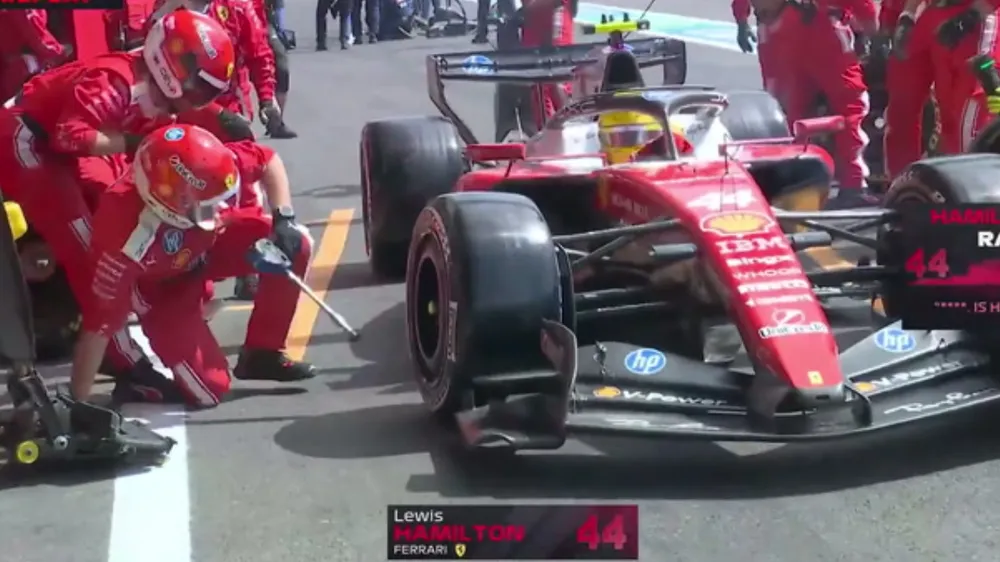Susto en el GP de Bélgica: Hamilton embistió a un mecánico durante una parada en boxes