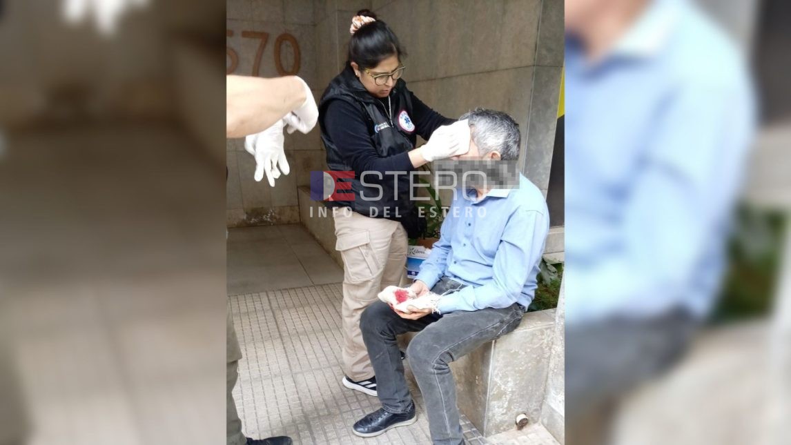 Insólito accidente: un hombre chocó contra un vidrio al confundir la entrada de un edificio