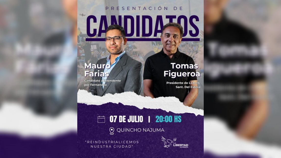 La Libertad Avanza presenta a su candidato a intendente de Fernández con referentes nacionales
