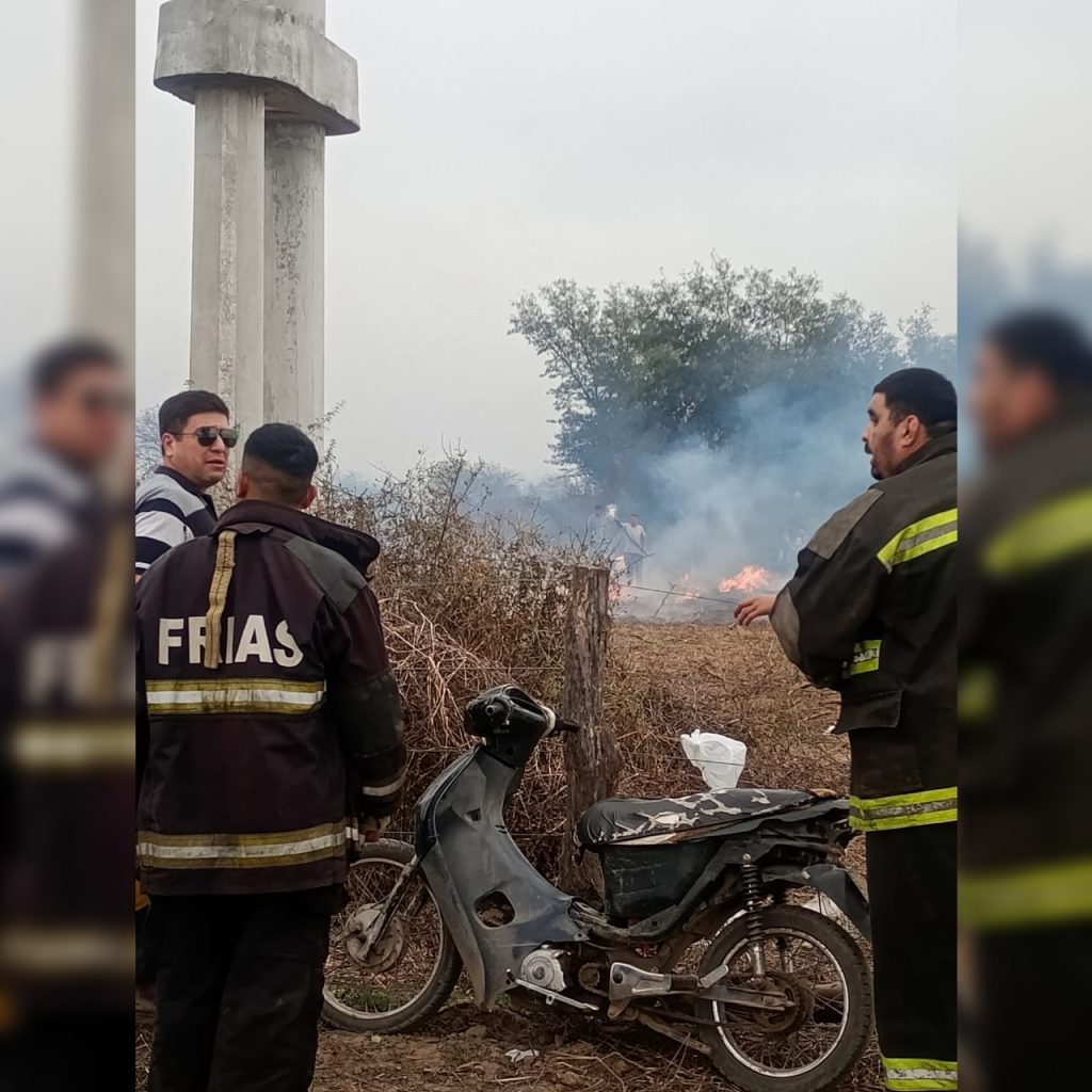Frías: Propietario sospecha que incendiaron de manera intencional su campo
