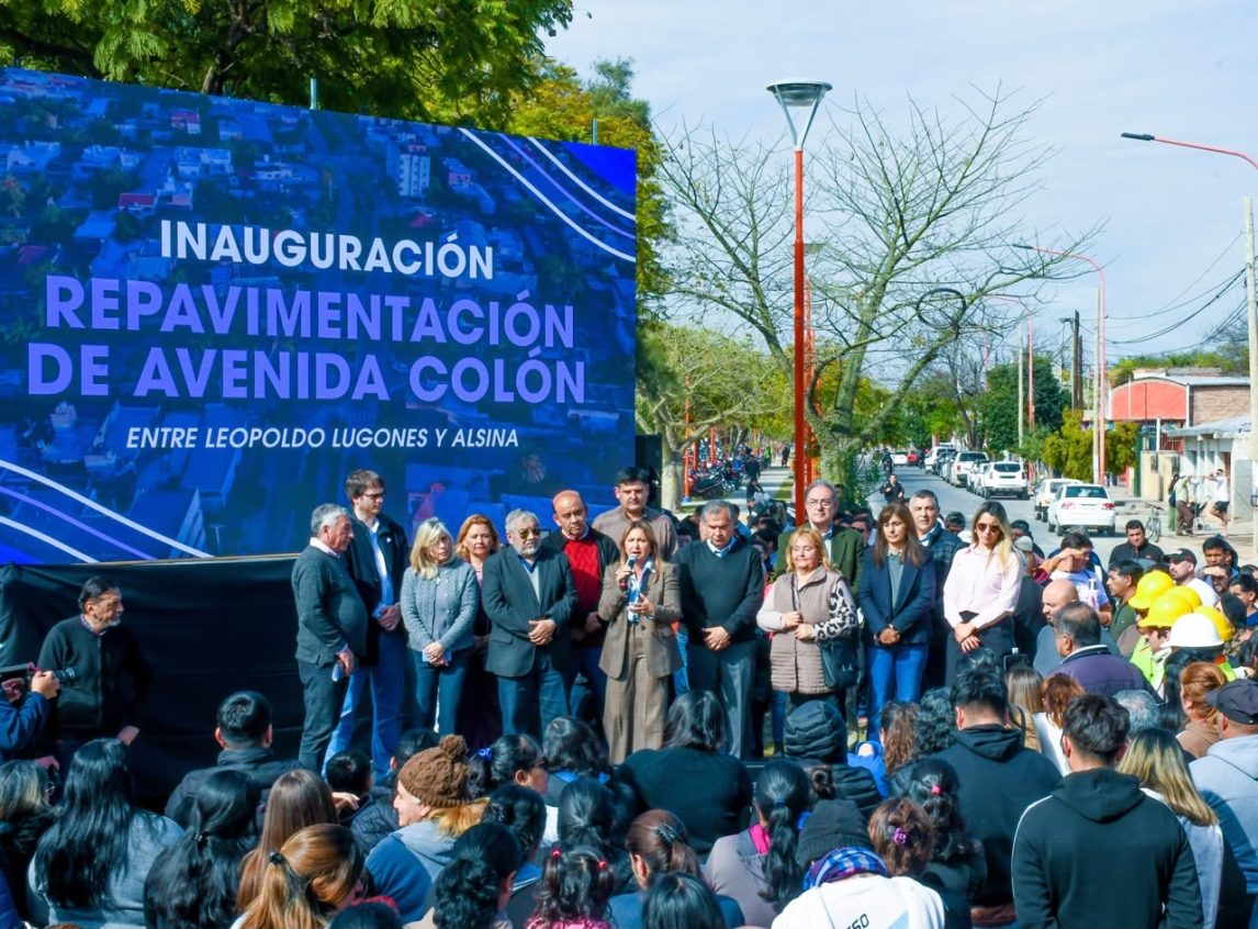 Inauguraron la repavimentación de 58 cuadras de la Avenida Colón