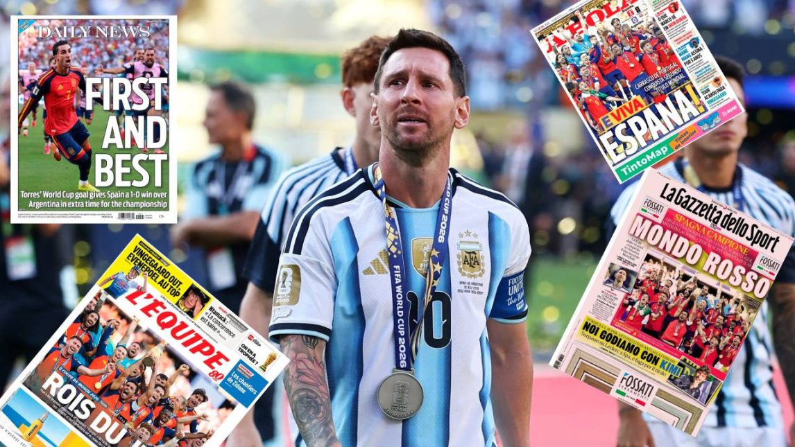 Las tapas de los diarios tras la final del Mundial que España le ganó a la Argentina