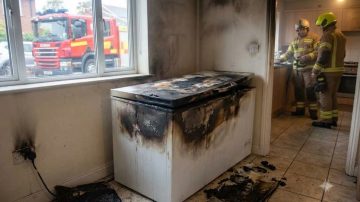 Un freezer sufrió un cortocircuito y provocó un incendio en una vivienda del barrio Villa del Carmen