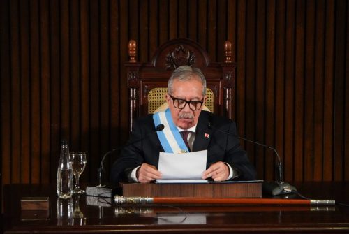 Elías Suárez brindó su primer mensaje anual